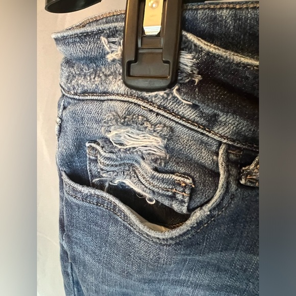 Flying Monkey Blue Distressed Women's Jeans - Picture 4 of 7